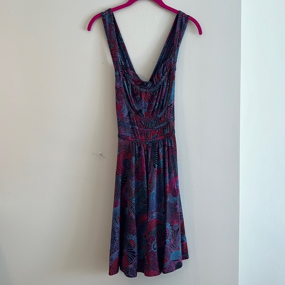 Marc by Marc Jacobs Navy and Red Printed Mini Dress - Picture 3 of 4